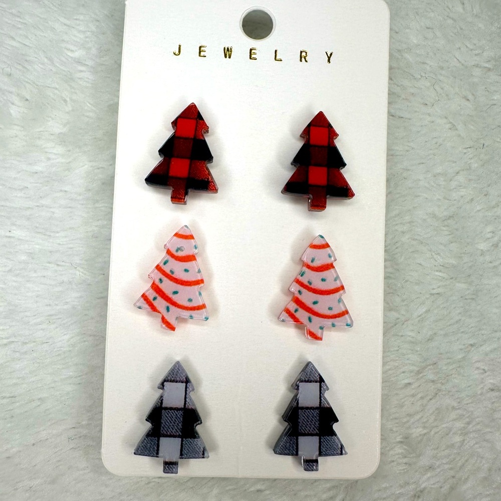 Christmas Tree Cake Earrings